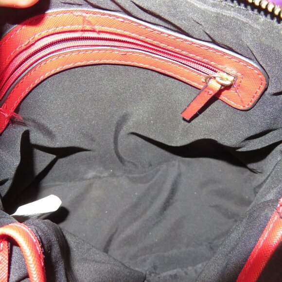 Steve Madden Girl Vibrant Red Vegan Leather Gold Studded Crossbody Bag NWOT - Picture 5 of 9